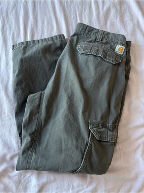 Carhartt relaxed fit grey cargo pants (38x30)